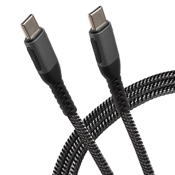 Maplin USB-C to USB-C Cable Braided 60W PD 1m Retail Packaged
