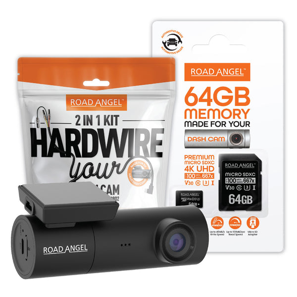 Road Angel Halo Spark Deluxe 1080p Dash Cam inc 64GB SD Card & Hardwiring Kit