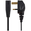 Maplin Power Lead IEC C7 Fig 8 2 Pin Plug to UK 3 Pin Mains Plug - 1.5m, 5 Amp Fuse