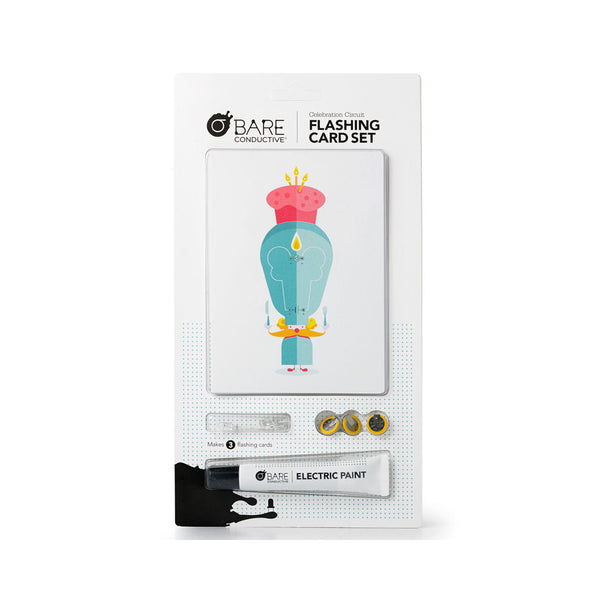 BARE CONDUCTIVE Flashing Greeting Card Set Celebration Circuit