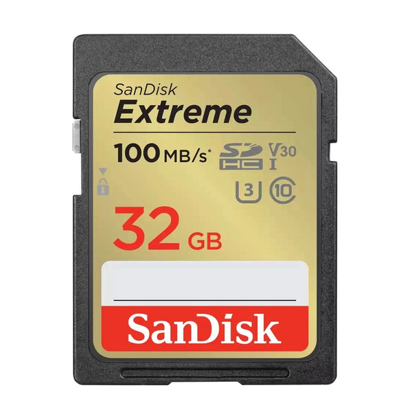 SanDisk 32GB Extreme SDHC Class 10 UHS-I Card 100 MB/s, 60 MB/s
