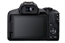 Canon EOS R50 Camera Kit inc RF-S 18-45mm Lens, Sandisk 128GB SD Card & Neck Strap - Black