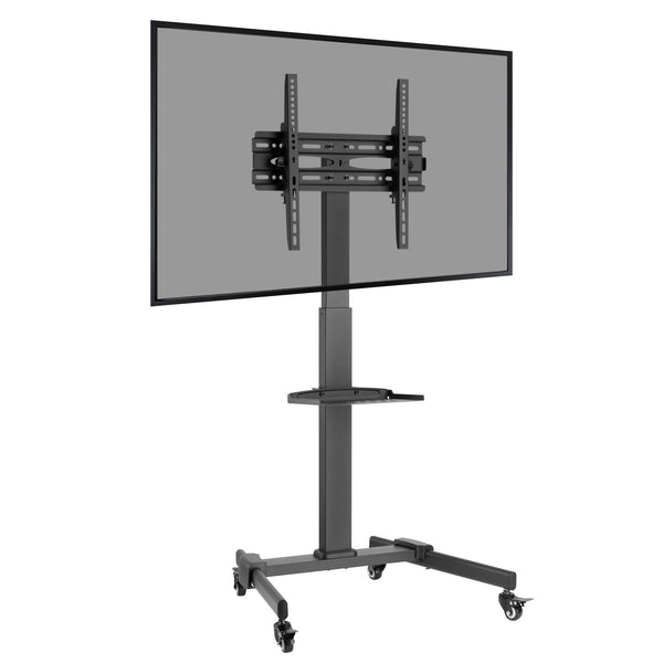 ProperAV Mobile TV Trolley Stand on Wheels for 32"-55" Max Load 35kg VESA Max 400-400mm