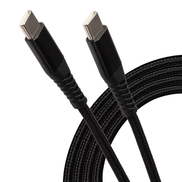 PRAKTICA USB-C to USB-C Braided Camera Charging Cable - Black, 2m