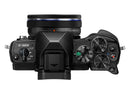 Olympus OM-D E-M10 MK IV Mirrorless Camera with 14-42 mm f/3.5-5.6 EZ Pancake Lens - Black