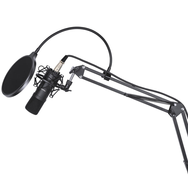 ProSound XLR Microphone with Boom Arm Kit Professional Cardioid Polar Pattern