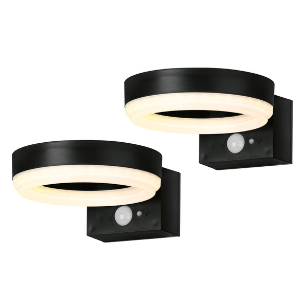 4lite Antheia Solar Sleek IP54 LED Outdoor Wall Light with Built in PIR Motion Sensor