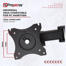 ProperAV Desk Monitor Mount Articulated Swing Arms 17''- 32'' VESA Max 100x100