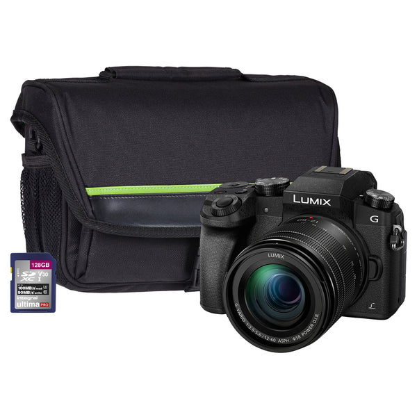 Panasonic DMC-G7 CSC Camera Kit inc 12-60mm Lumix Lens, 128GB SD Card and Case