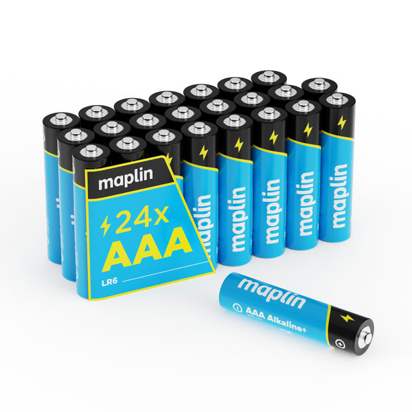Maplin AAA LR03 1.5V Alkaline Batteries 7 Year Shelf Life High Performance