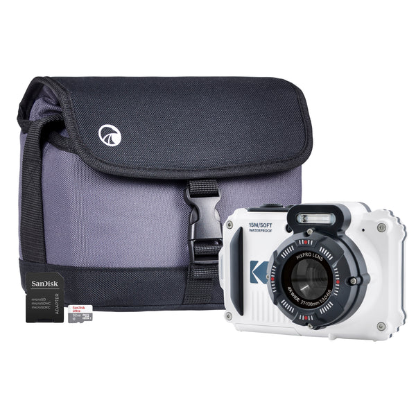 Kodak PIXPRO WPZ2 16MP 4x Zoom Tough Compact Camera - White