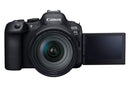 Canon EOS R6 Mark II Camera Kit inc RF 24-105 F4L IS USM Lens, Additional LP-EP6 Battery, 128Gb SD Card & Neck Strap