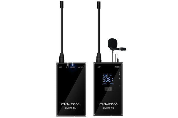 Maplin CKMOVA UM100 UHF Wireless Microphone 1x Transmitter + 1x Receiver 3.5mm Kit