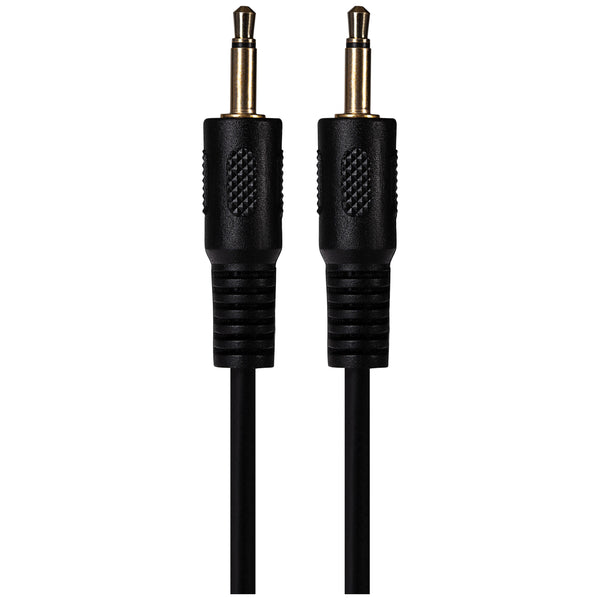 Maplin 3.5mm Aux Mono 2 Pole Jack Plug to 3.5mm 2 Pole Jack Plug Cable 1m Black