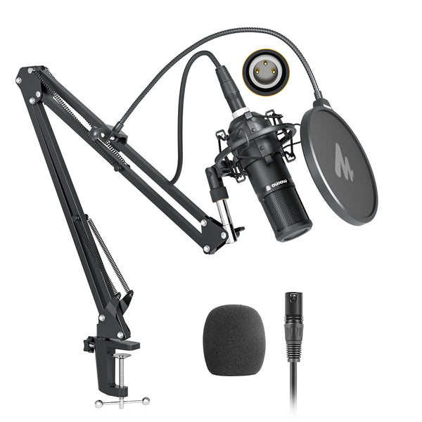 ProSound Maono XLR Professional Vocal Studio Cardioid Microphone with Boom Arm & Pop Filter