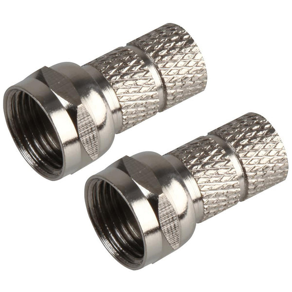 Maplin F Type Connector RG58U for Satellite Aerial Coaxial Cable - Pack of 2