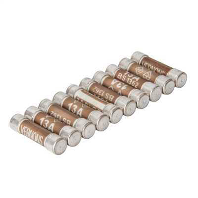 Maplin 13 Amp Plug Fuse BS1362 25.4 x 6.4mm - Pack of 10