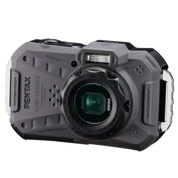 Pentax WG-1000 16MP 4x Zoom Tough Compact Camera - Grey
