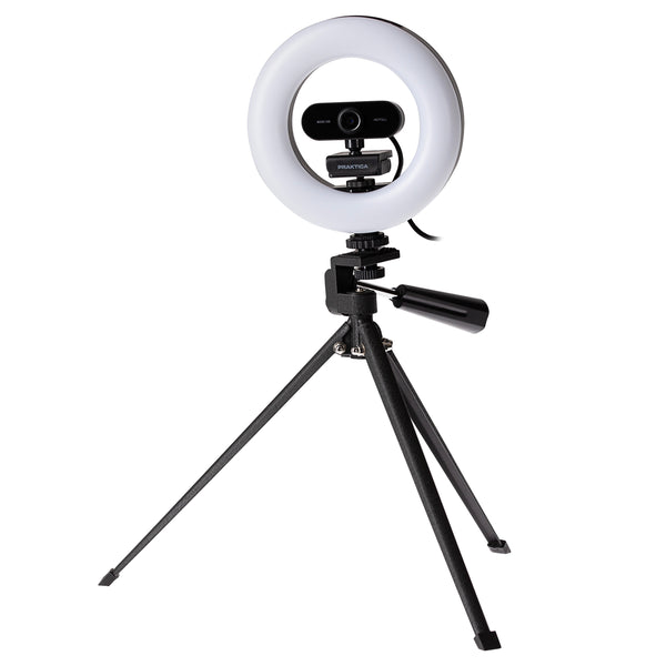 PRAKTICA Full HD Webcam, Ring Light & Tripod Kit