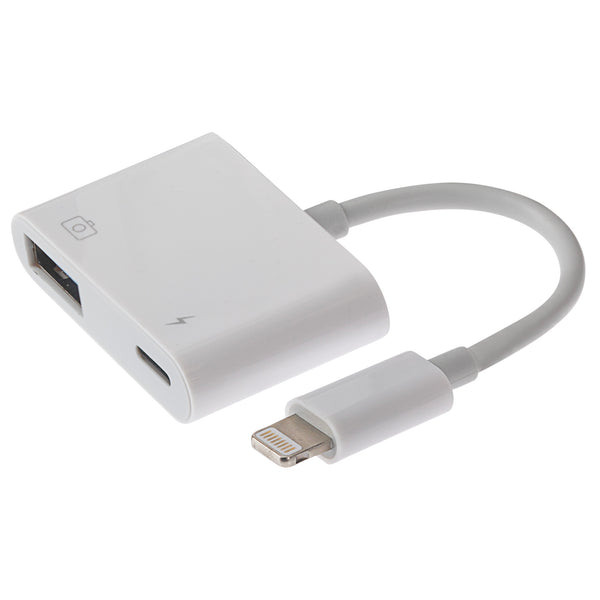 Maplin Lightning Connector Camera Download Adapter USB-A +  Lightning Charg Port