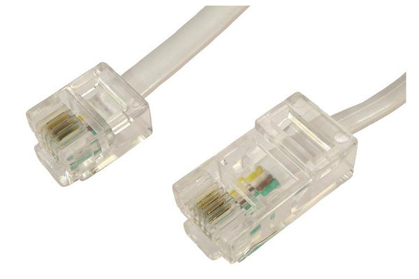 Maplin RJ11 Connector to RJ45 Plug Telephone Lead 1m - White