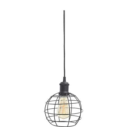 4lite Decorative Bird Cage Lighting Pendant for E27 Large Screw Fit Lamp (Bulb Not Included) - Matte Black