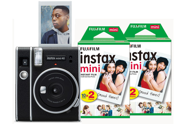 Fujifilm Instax Mini 40 Instant Camera with 50 Shot Film  Black