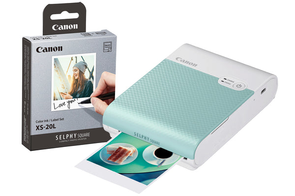 Canon Selphy Square QX10 Wireless Photo Printer including 20 Shots - Green