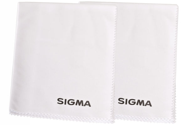 Sigma Large Micro Fibre Lens Cleaning Cloth - White, Pack of 2