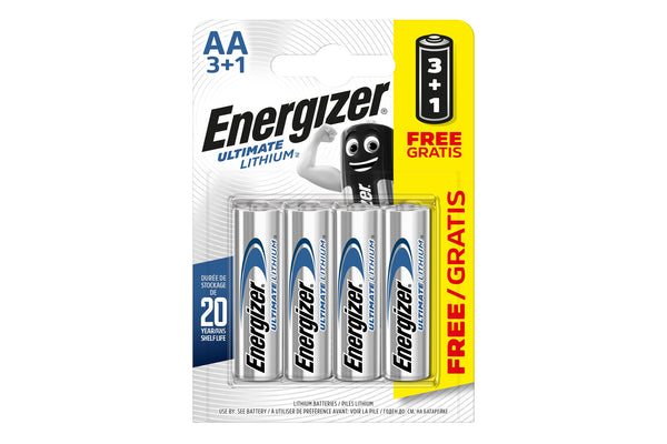 Energizer AA Ultimate Lithium Batteries - Pack of 4