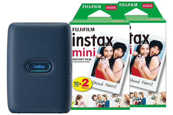 Fujifilm Instax Mini Link Wireless Photo Printer including 40 Shots - Dark Denim