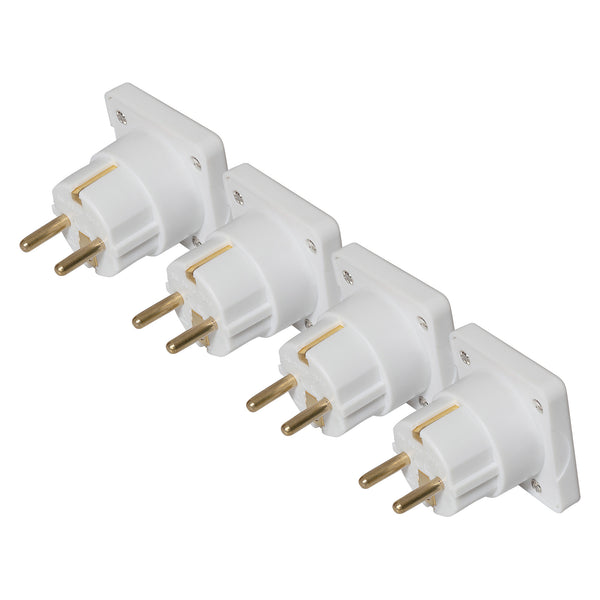 Maplin UK to European Travel Adapter Plug Pack of 4 White