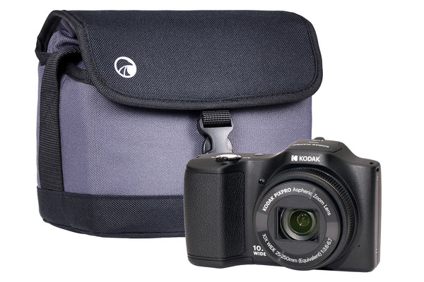 Kodak PIXPRO FZ102 Digital Camera inc Shoulder Bag with Compartment - Black
