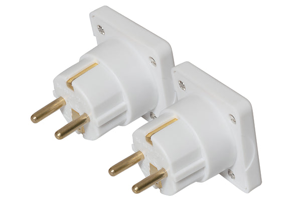 Maplin UK to European Travel Adapter Plug Pack of 2 White