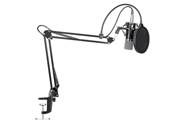 Maono XLR Condenser Cardioid Microphone with Boom Arm Kit & Pop Filter
