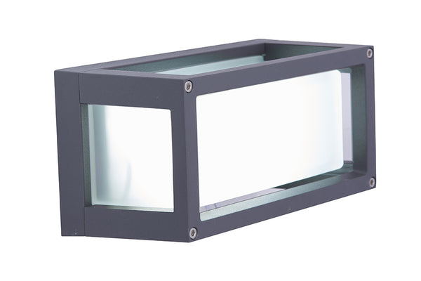 4lite Die-Cast Aluminium Outdoor LED Surface Brick Light/Wall Light - Graphite