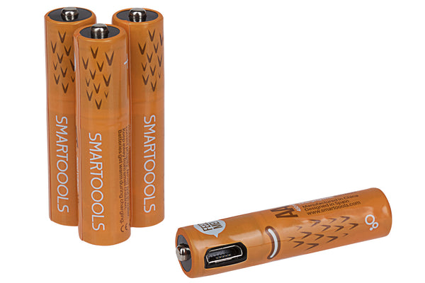 Uni-Com 450mAh USB Rechargeable Ni-MH AAA Batteries with Micro USB Cable - Pack of 4