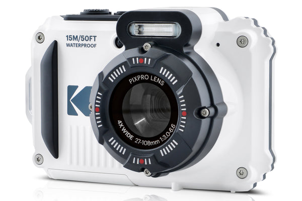 Kodak PIXPRO WPZ2 Waterproof 16MP 4x Zoom Tough Compact Camera - White