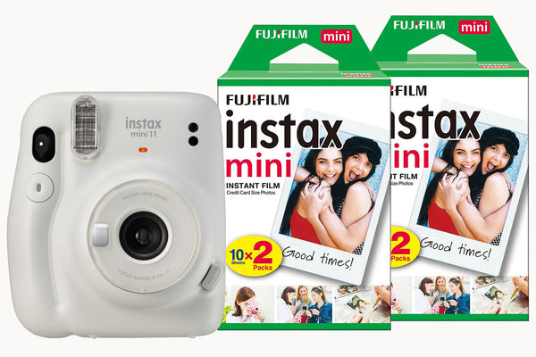Fujifilm Instax Mini 11 Instant Camera with 40 Shot Film Pack - Ice White