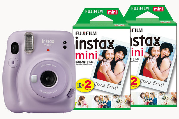 Fujifilm Instax Mini 11 Instant Camera with 40 Shot Film Pack - Lilac Purple