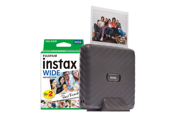 Fujifilm Instax Link Wide Printer with 20 Shot Pack - Mocha Grey