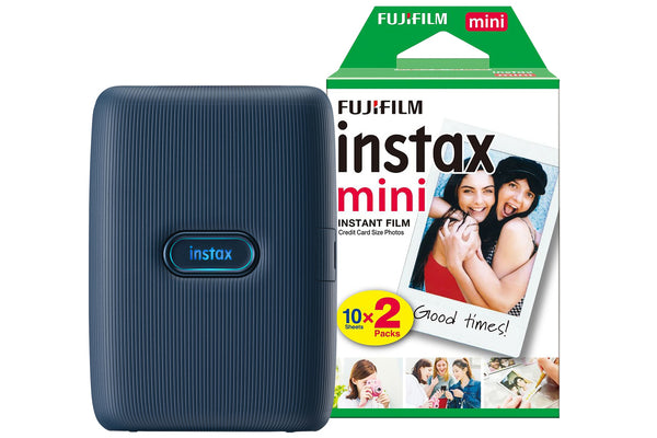 Fujifilm Instax Mini Link Wireless Photo Printer including 20 Shots - Dark Denim