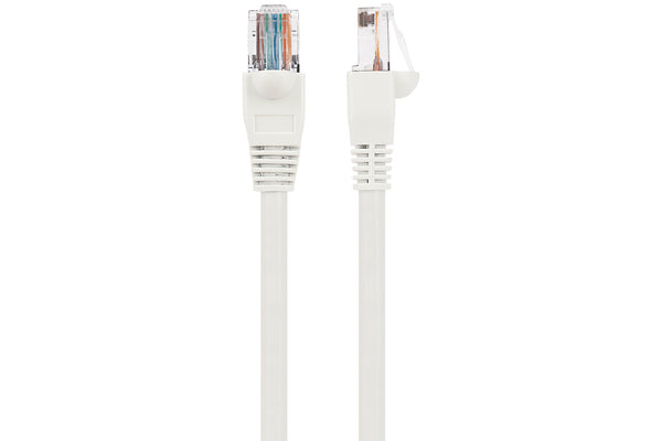 Maplin CAT6 RJ45 Plug Flat UTP Ethernet Network Cable - White, 2m
