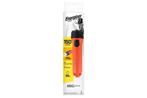 Energizer LED Torch Waterproof IP67 ATEX 150 Lumens Requires 2 x D type Batteries