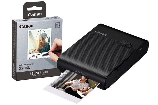 Canon Selphy Square QX10 Wireless Photo Printer including 20 Shots - Black