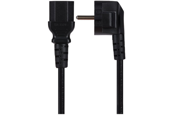 Maplin Power Lead EU Schuko Plug to IEC C13 3 Pin Plug Female - 2m (Not Fused)