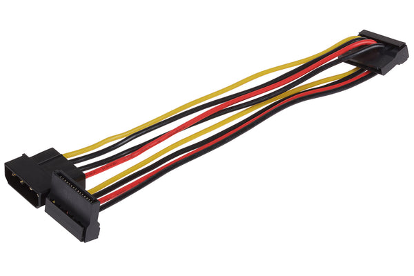 Maplin 4 Pin PSU Molex to 2x 15 Pin SATA Power Lead Cable - 0.35m