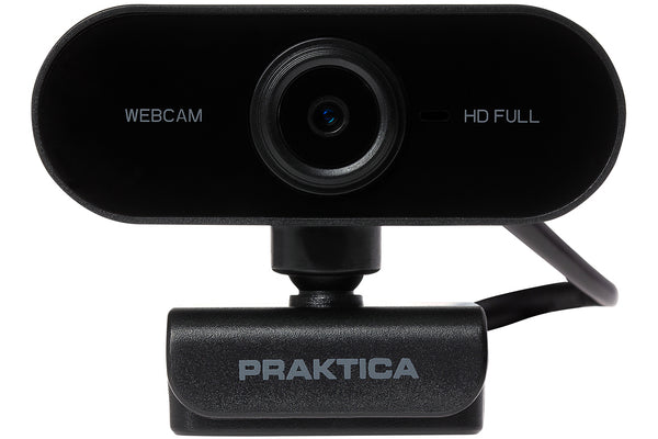 PRAKTICA Webcam Full HD 1080P Auto Focus USB-A Built in Microphone & Tripod Mount