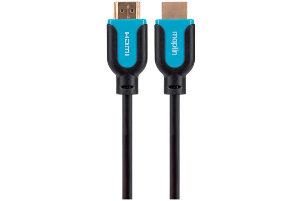 Maplin HDMI to HDMI 4K Ultra HD 30Hz Cable with Gold Connectors - Black, 10m