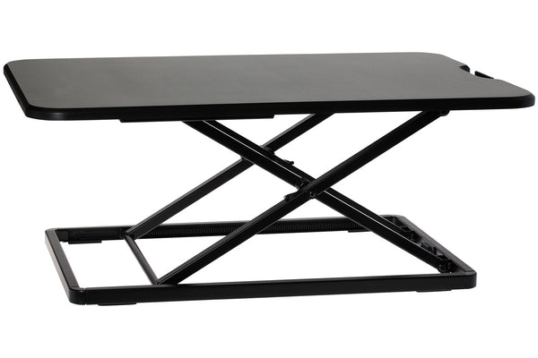 ProperAV Slim Profile Adjustable Stand Up Desk Workstation with 6 Height Settings - Black